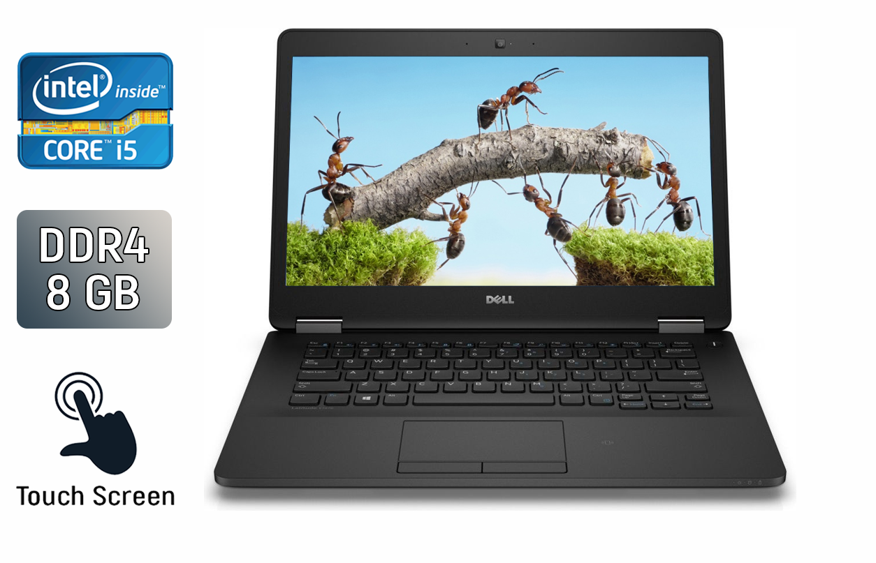 Ультрабук Dell Latitude E7470/ 14" (2560x1440) Сенсорний/ Core i5-6300U/ 8 GB RAM/ 256 GB SSD/ HD 520