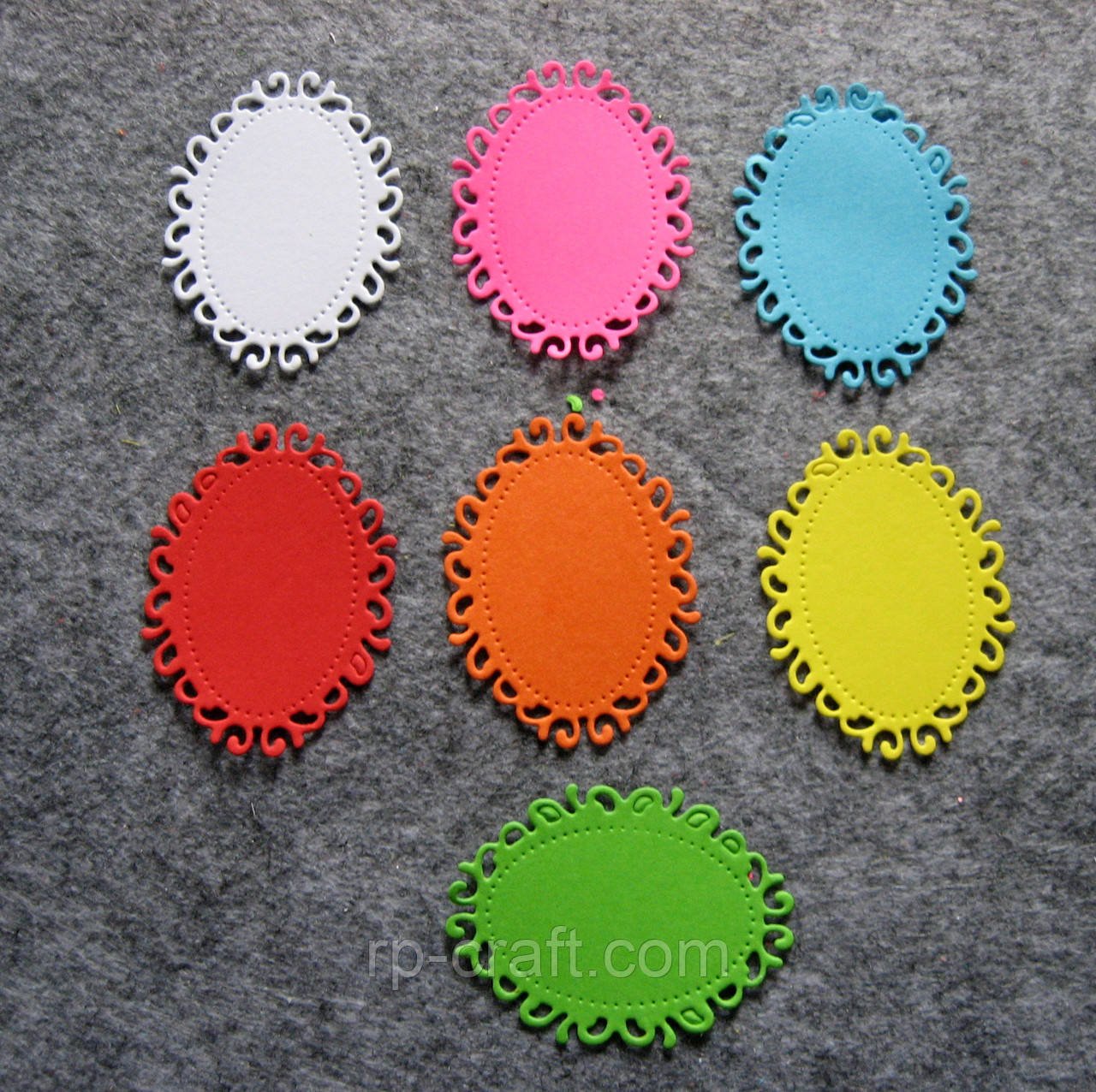 Вирубка з картону. Овал маленький, 36х49 мм, фото 1