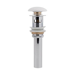 Qtap Pop-up Донний клапан для раковини 225x70x70 мм, White з переливом QT066PU02OW