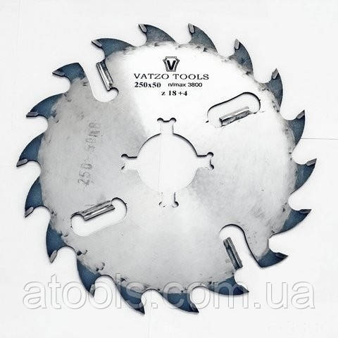 Пильний диск по дереву Vatzo Tools 400x50x24+4z + 2 шпонки 10х8