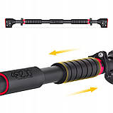 Турнік розсувний 4FIZJO PRO 72-110 см Black/Red (P-5907739313263), фото 4