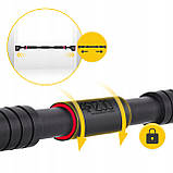 Турнік розсувний 4FIZJO PRO 72-110 см Black/Red (P-5907739313263), фото 3
