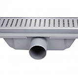 Трап Qtap Dry FB304-600 лінійний з сухим затвором і нержавіючої сіткою 600х73, фото 4