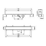 Трап Qtap Dry FB304-700 лінійний з сухим затвором і нержавіючої сіткою 700х73, фото 2