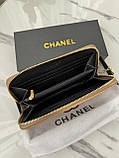 Жіночий гаманець Chanel бежевий із комплектацією великий Шанель, фото 3