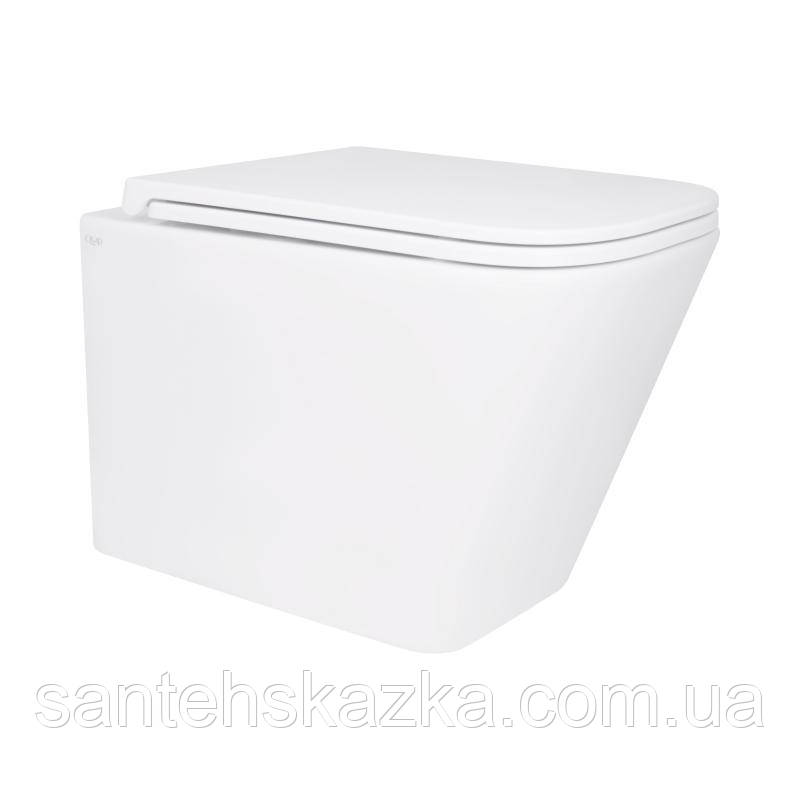 Унітаз підвісний Qtap Tern безобідковий із сидінням Soft-close QT1733052ERW, фото 1