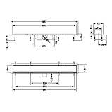 Трап Qtap Dry FA304-600 лінійний з сухим затвором і нержавіючої сіткою 600х73, фото 2