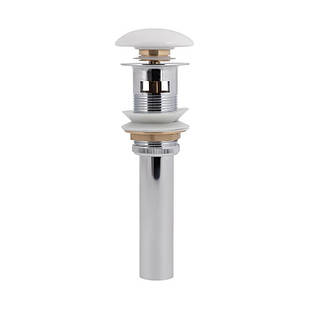 Донний клапан для раковини Qtap PU02O 70х70х227.5 White з переливом
