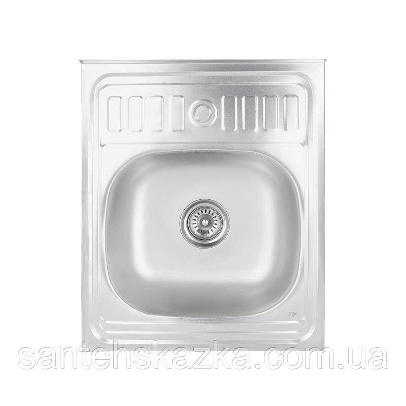 Кухонна мийка Lidz 6050 0,6 мм Satin (LIDZ605006SAT), фото 1