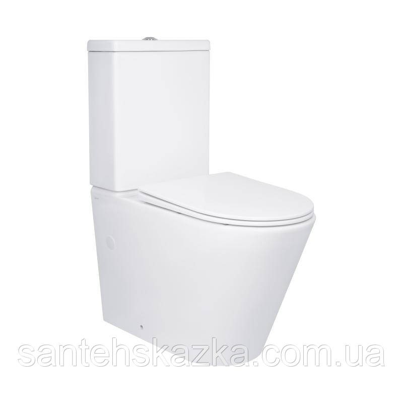 Унітаз підлоговий Qtap Swan Ultra Quiet із сидінням Soft-close 640x360x835 мм QT16222182TW White, фото 1