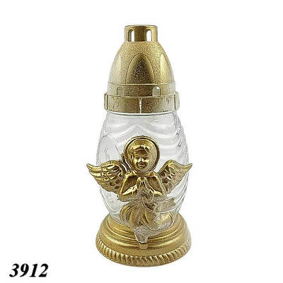 Свічка лампадка Янгол прозора d 8.5 см h 18 см (12шт)