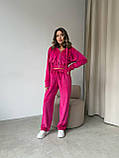Жіночий велюровий спортивний костюм з кофтою на блискавці, фото 7