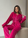 Жіночий велюровий спортивний костюм з кофтою на блискавці, фото 8