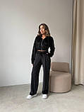 Жіночий велюровий спортивний костюм з кофтою на блискавці, фото 9