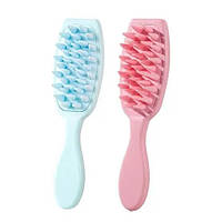 Силіконова щітка-масажер для миття волосся