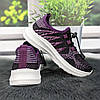 Кросівки жіночі Dago чорні з фіолетовим текстильні весняно-літні 2775, фото 6
