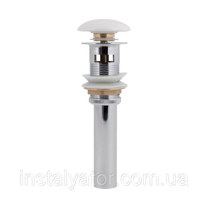 Донний клапан для раковини Qtap PU02O 70х70х227.5 White з переливом