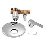 Змішувач для душу прихованого монтажу Qtap Ustek 6216107ODC на два споживача, фото 5