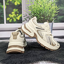 Кросівки жіночі Fashion бежеві еко-шкіра з сіткою 4784, фото 5