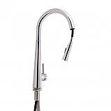 Змішувач для кухні Qtap Evicka 9135103UC з висувним виливом, фото 3