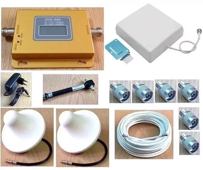 Комплект 2G/4G LTE 1800 МГц KW-1815-D з зовнішньою панельною і 2-ма внутрішніми антенами, 200 кв. м.