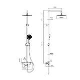 Душова система термостатична Qtap Sloup 57103ONC, фото 2