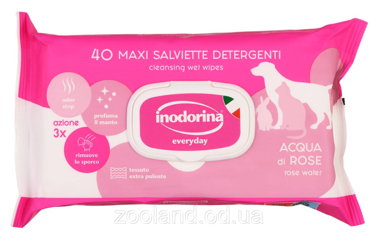 230.0030.001 Inodorina Everyday Acqua di Rose для котів і собак, 40 шт.