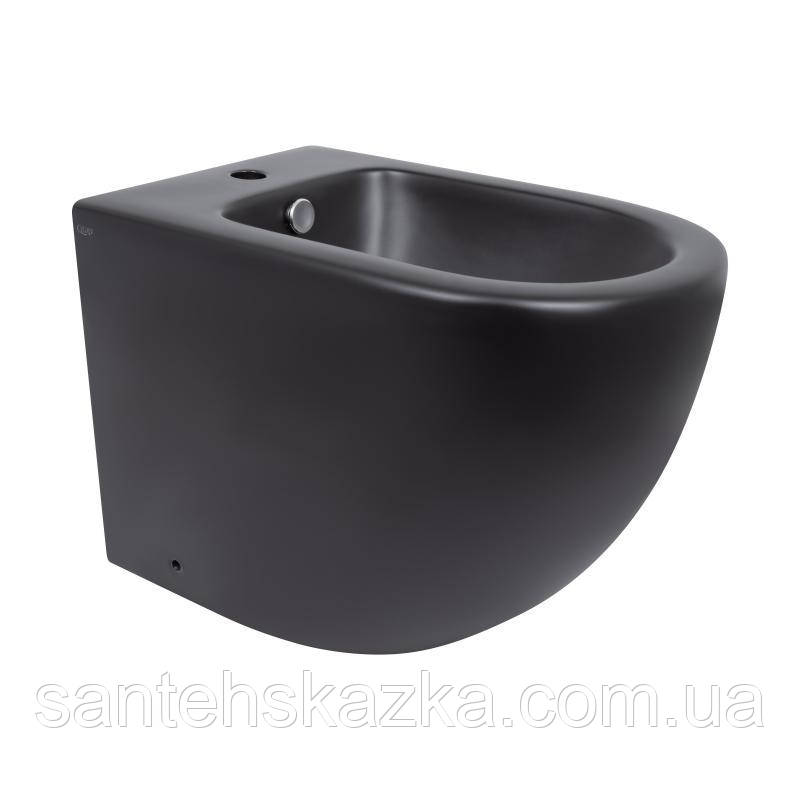 Біде підлогове Qtap Robin 565x360x405 Matt black QT13442141CMB, фото 1