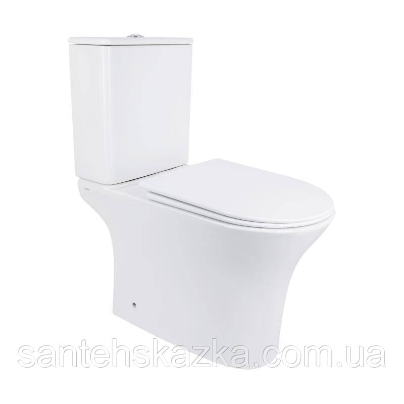 Унітаз-компакт Qtap Presto безободковый з сидінням Soft-close QT24221217AW, фото 1