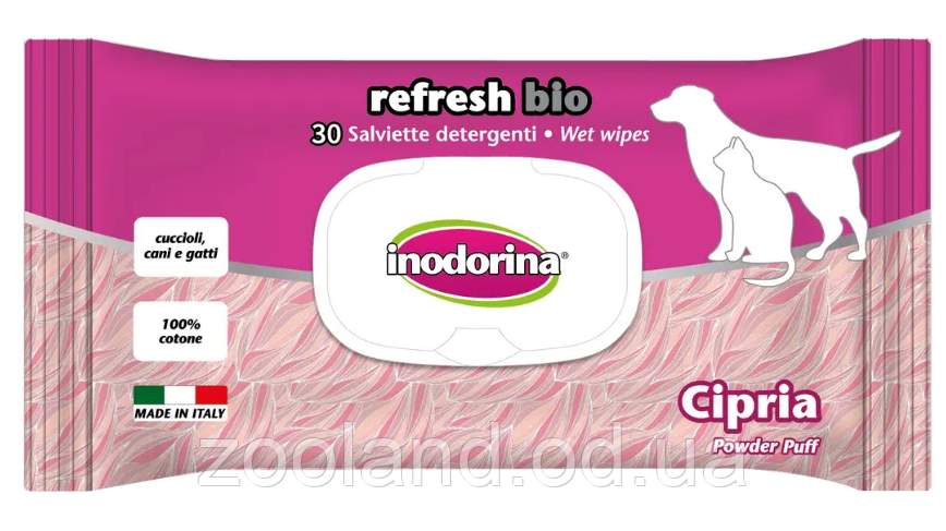230.0050.002 Inodorina Refresh Bio Cipria для котів і собак, 30 шт.