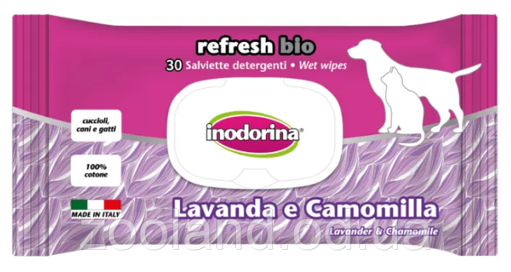 230.0050.003 Inodorina Refresh Bio Lavanda e Camomilla для кішок і собак, 30 шт.
