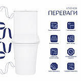 Унітаз-компакт Qtap Nando безободковый з сидінням Soft-close QT12221222AW, фото 3