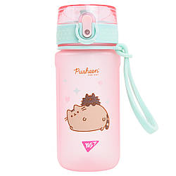 Пляшка для води Yes Pusheen 500 мл, рожева, з герметичною кришкою та ручкою-петлею, тритан