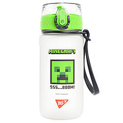 Пляшка для води Yes Minecraft 500 мл з герметичною кришкою та ручкою-петлею, тритан, яскравий дизайн