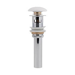 Донний клапан для раковини Qtap PU02O 70х70х227.5 White з переливом