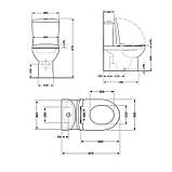 Унітаз-компакт Qtap Scorpio безобідковий Ultra Quiet із сидінням Soft-close QT14222125AUQW, фото 2