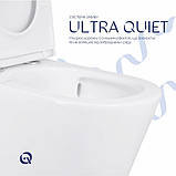 Унітаз-компакт Qtap Scorpio безобідковий Ultra Quiet із сидінням Soft-close QT14222125AUQW, фото 5