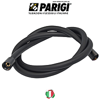 Душовий шланг чорний матовий 1,5 м із захистом від перекручування Parigi Chromalux Supreme Matt Black