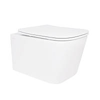 Унітаз підвісний Qtap Crow безобідковий із сидінням Soft-close QT05335171W