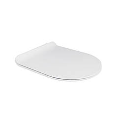 Сидіння для унітазу Qtap Presto з мікроліфтом Slim Duroplast, Quick release 335х420х55 mm Білий
