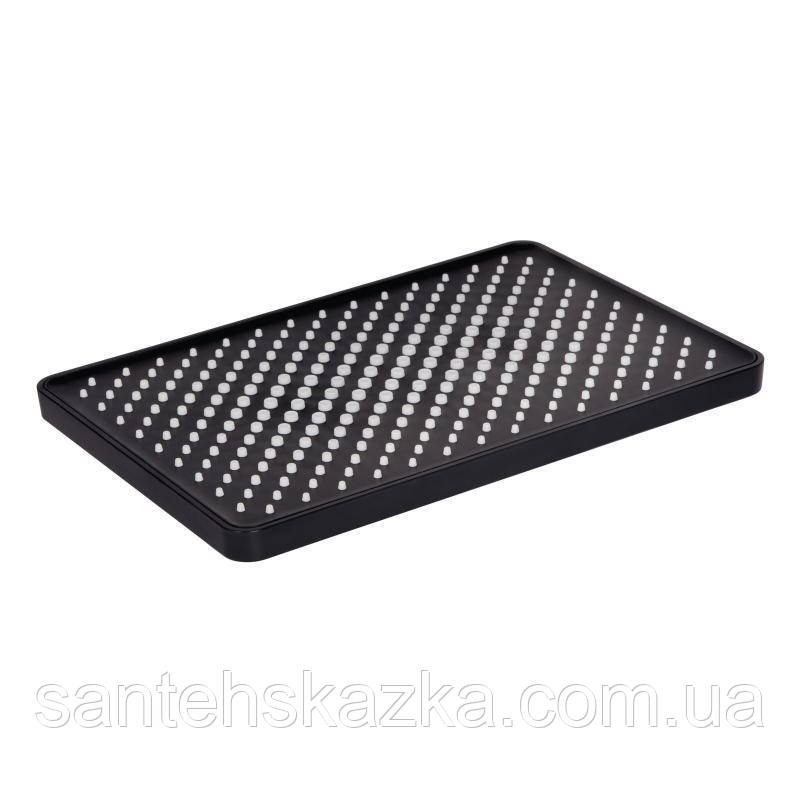 Лійка для верхнього душу Qtap Hlavova 280x190 мм прямокутна QTHLA107BLM45947 Black Matt, фото 1