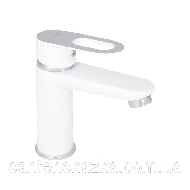 Змішувач для раковини Lidz Latwa 001 (k35) LDLAT001WHI45423 White, фото 1