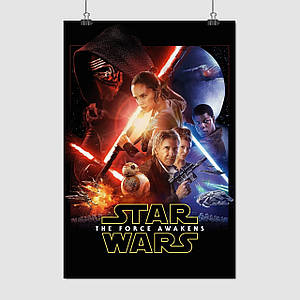 Плакат "Пробудження Сили, Зоряні Війни, Star Wars: Force Awekens (2015)", 60×40см