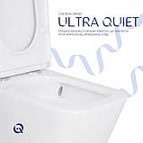 Унітаз підлоговий Qtap Tern Ultra Quiet безобідковий із сидінням Soft-Close QT17222175AUQ1W White, фото 5