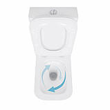 Унітаз підлоговий Qtap Tern Ultra Quiet безобідковий із сидінням Soft-Close QT17222175AUQ1W White, фото 6