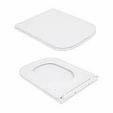 Унітаз підлоговий Qtap Tern Ultra Quiet безобідковий із сидінням Soft-Close QT17222175AUQ1W White, фото 8