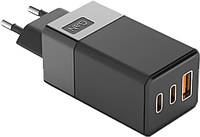 Sza-адаптер прибуток gan u65 65w (1usb / 2type-c) (чорний) в