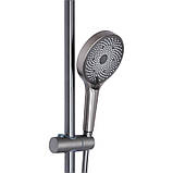 Душова система для душу Qtap Slavonice на два споживачі QTSLA110GMB45913 Gunmetal Black PVD, фото 4