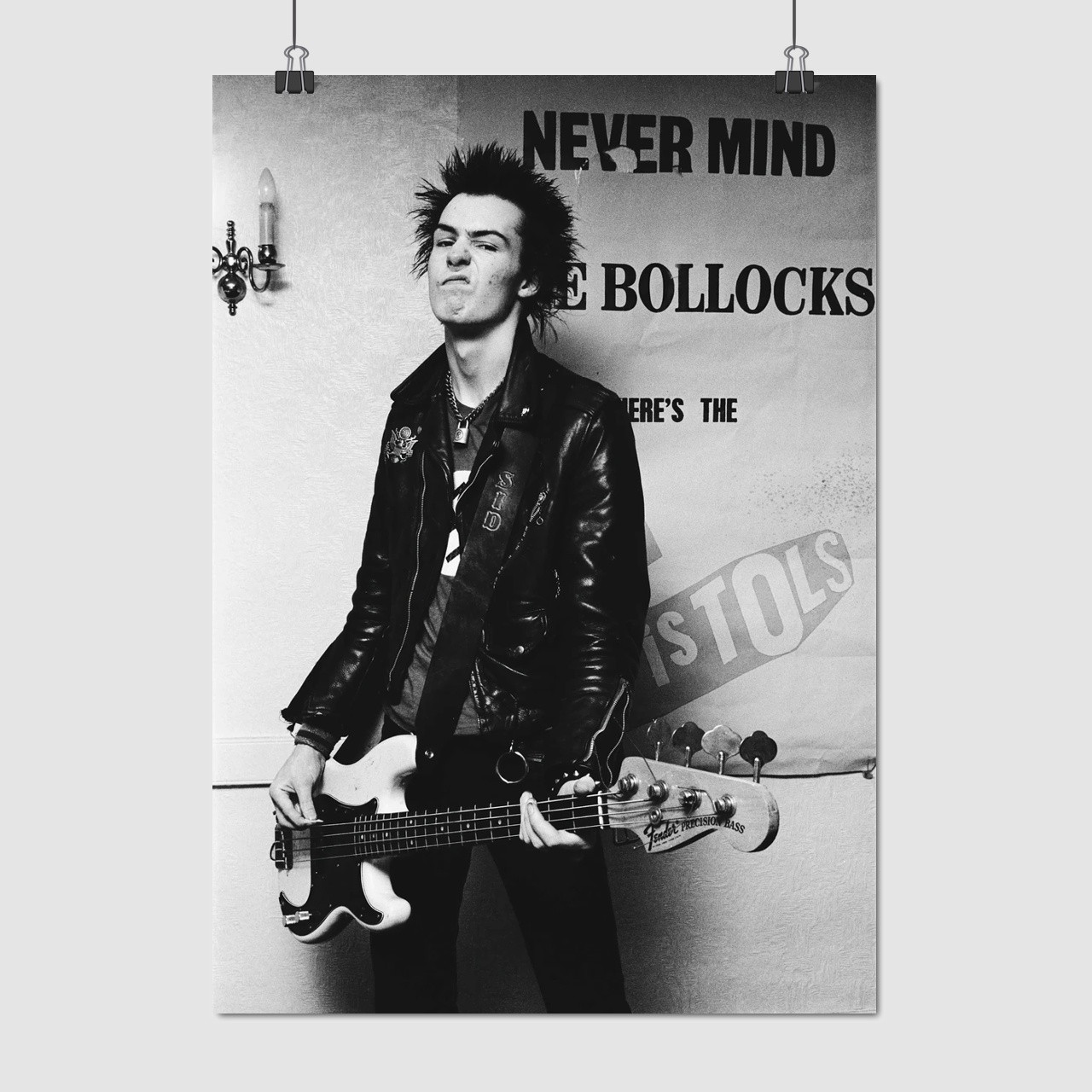 Плакат "Сід Вішес з гітарою, Секс Пістолс, панк, Sex Pistols, Sid Vicious", 60×43см