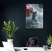 Плакат "Тор: Царство темряви, з молотом в стрибку, Thor 2: Dark World (2013)", 60×43см, фото 4